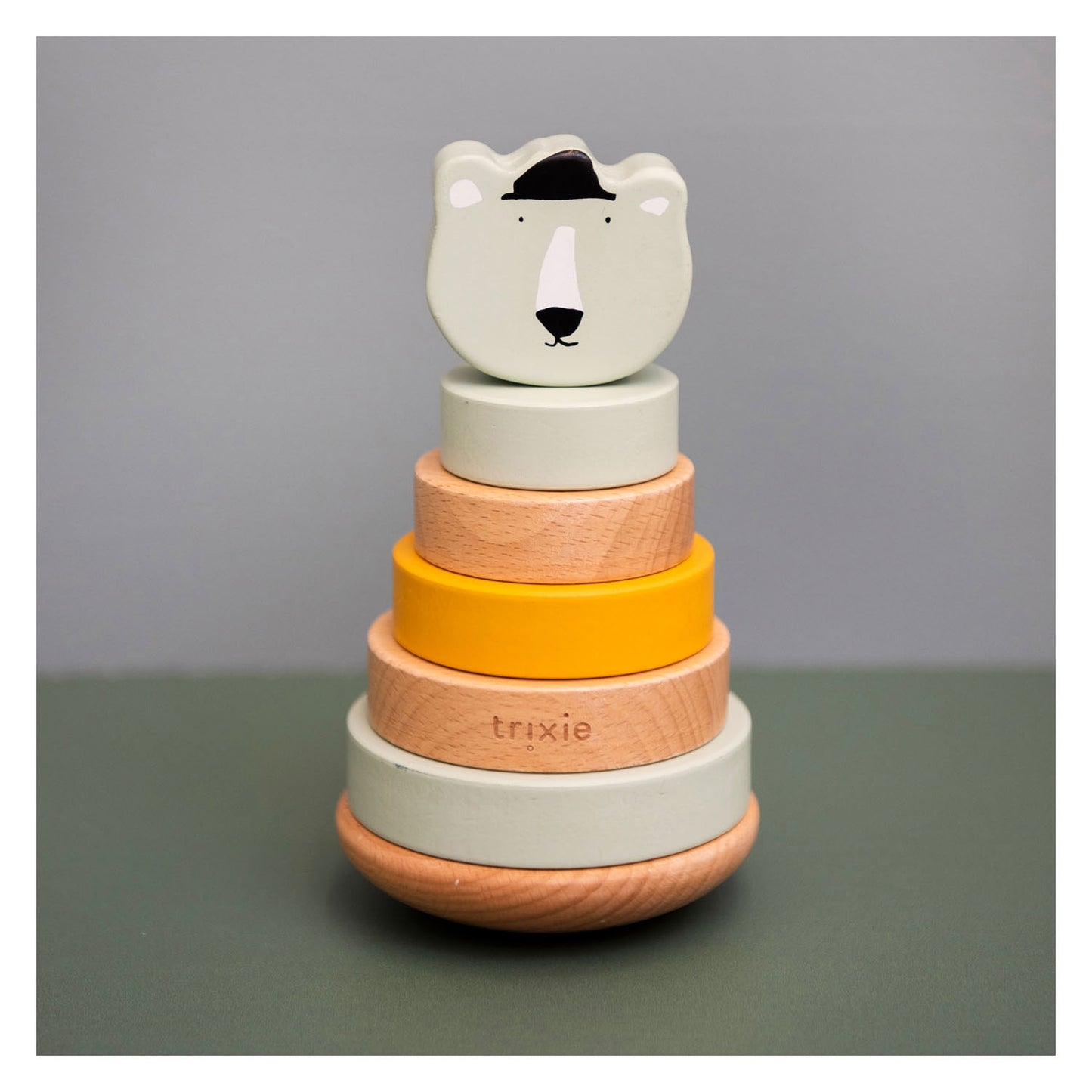 Trixie houten stapelspeelgoed - mr. polar bear, 7dlg.
