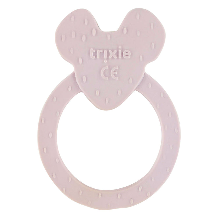 Trixie natuurlijk rubber ronde bijtring - mrs. mouse