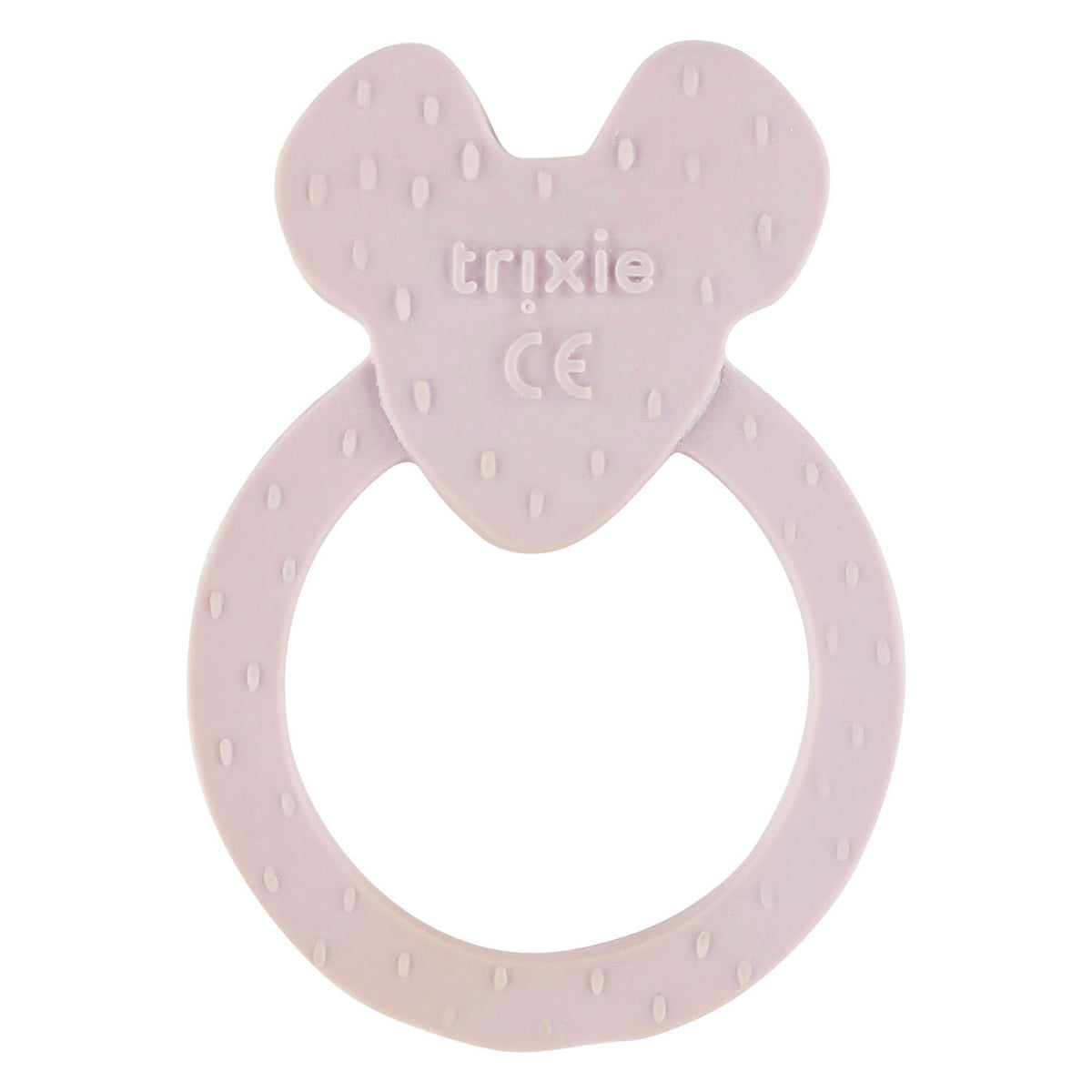 Trixie natuurlijk rubber ronde bijtring - mrs. mouse