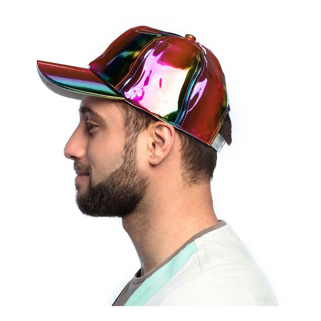 Boland pet holo regenboog verstelbaar