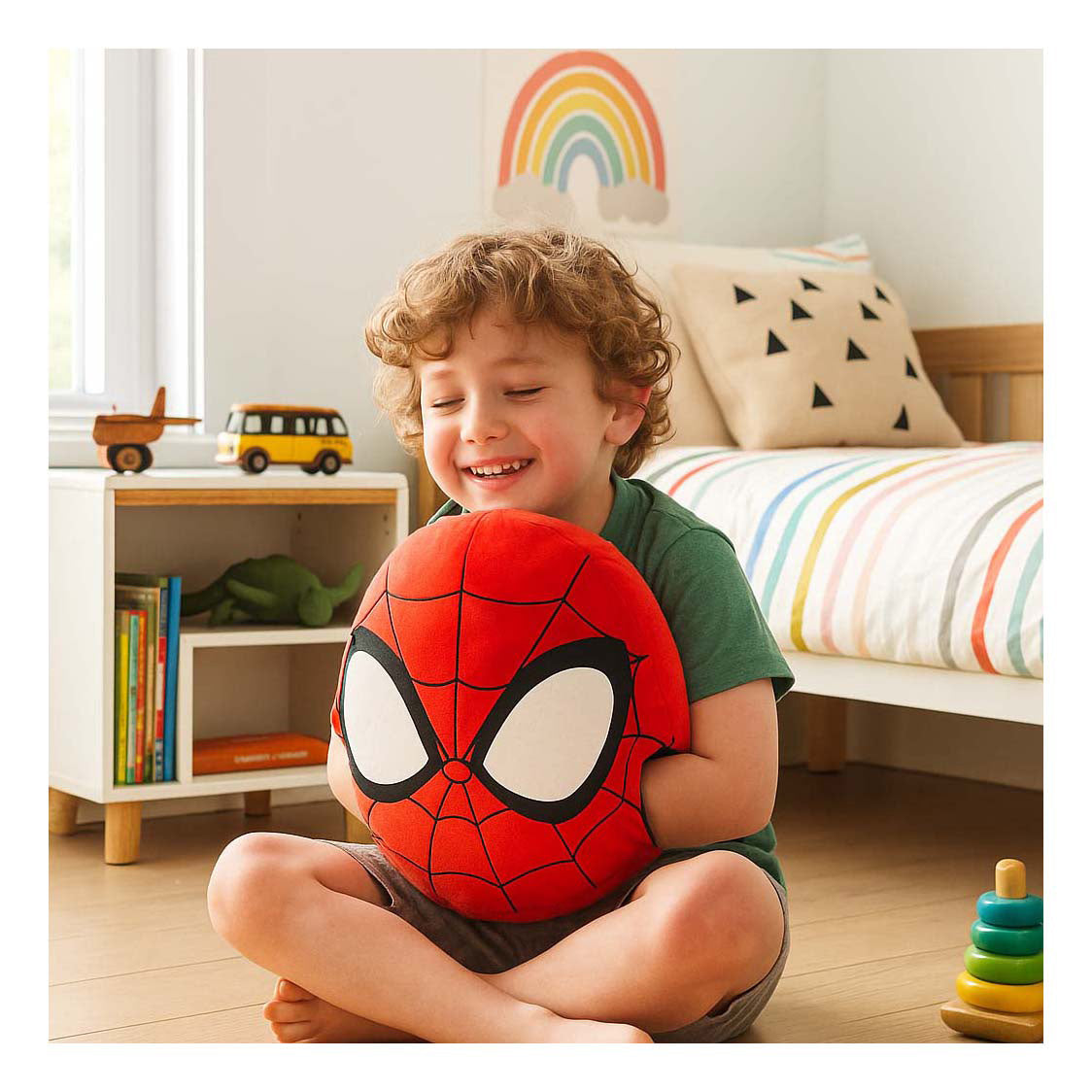 Noxxiez handwarmer knuffelkussen spiderman