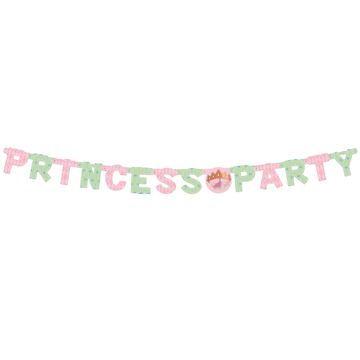 Haza witbaard letterguirlande princess party
