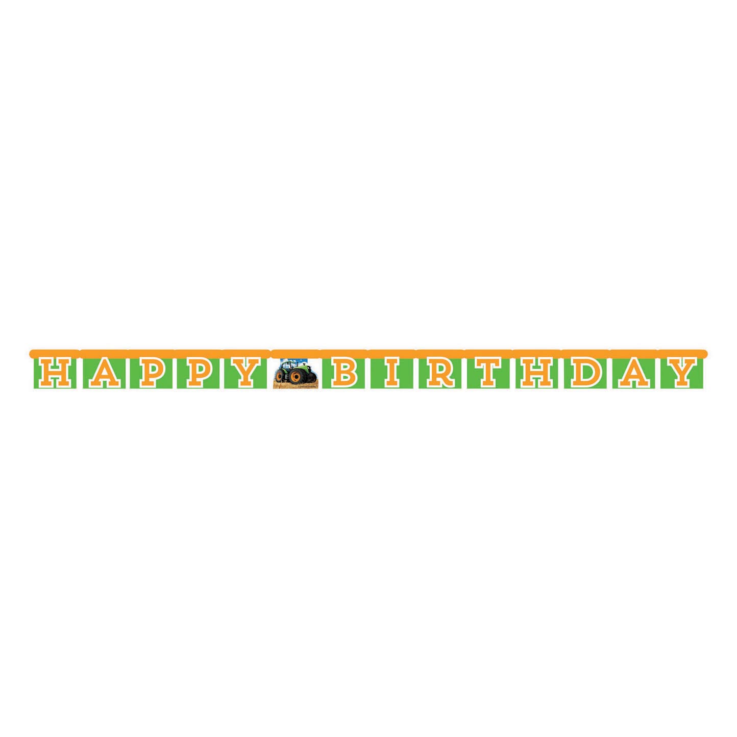 Haza witbaard tractor letterslinger happy birthday