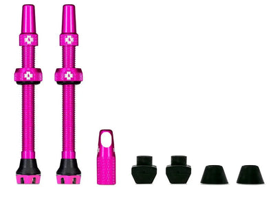 Muc-off muc off tubeless valve v2 sv (44mm) colour: fuchsia aluminium