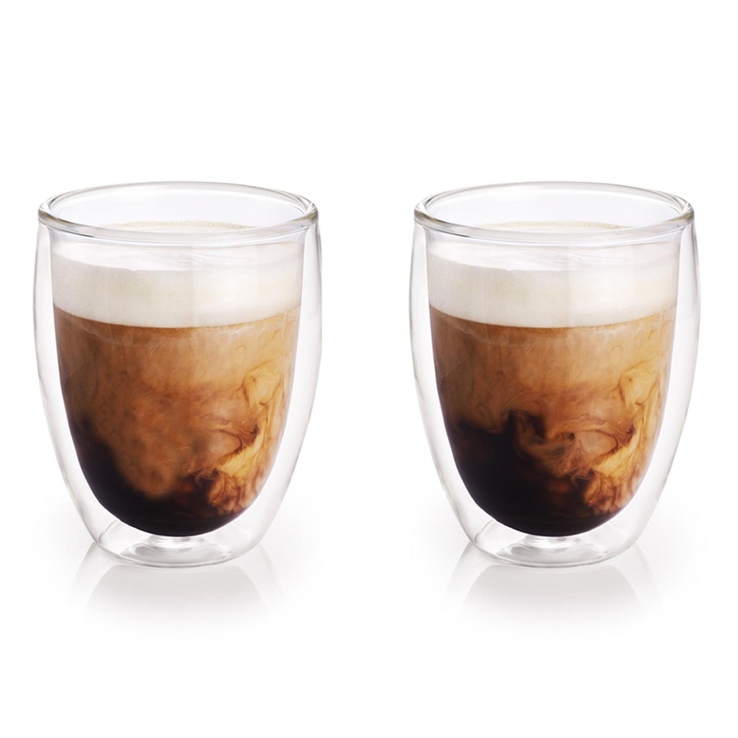Svenska living set a 2 theeglazen of koffieglazen dubbelwandig zonder oor ø8x11,5cm