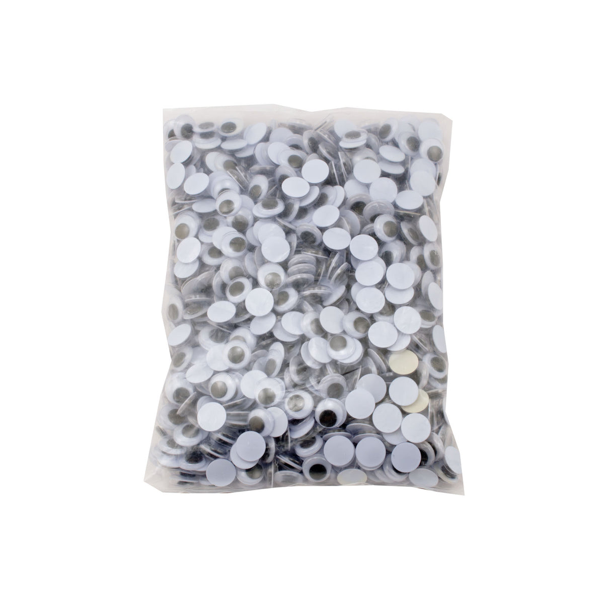 Vaessen creative • wiebeloogjes wit-zwart 12mm 1000pcs