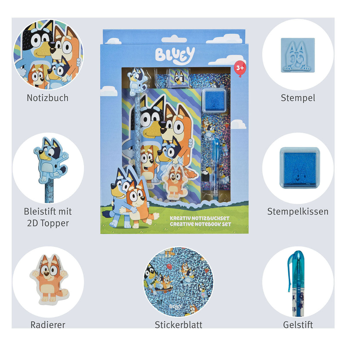 Undercover notitieblok set bluey - 7dlg.