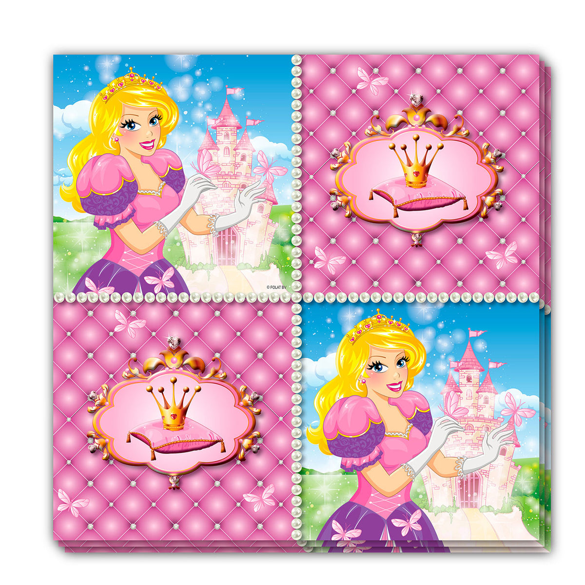 Folat bv prinses servetten, 16st.