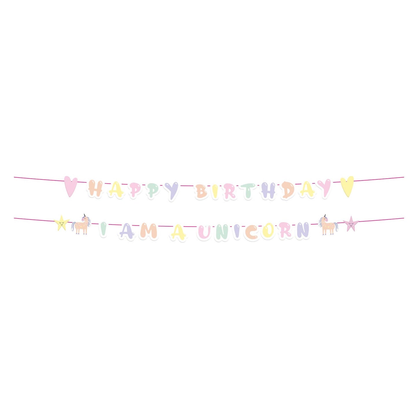 Folat bv letterslinger unicorns rainbows, 2st.