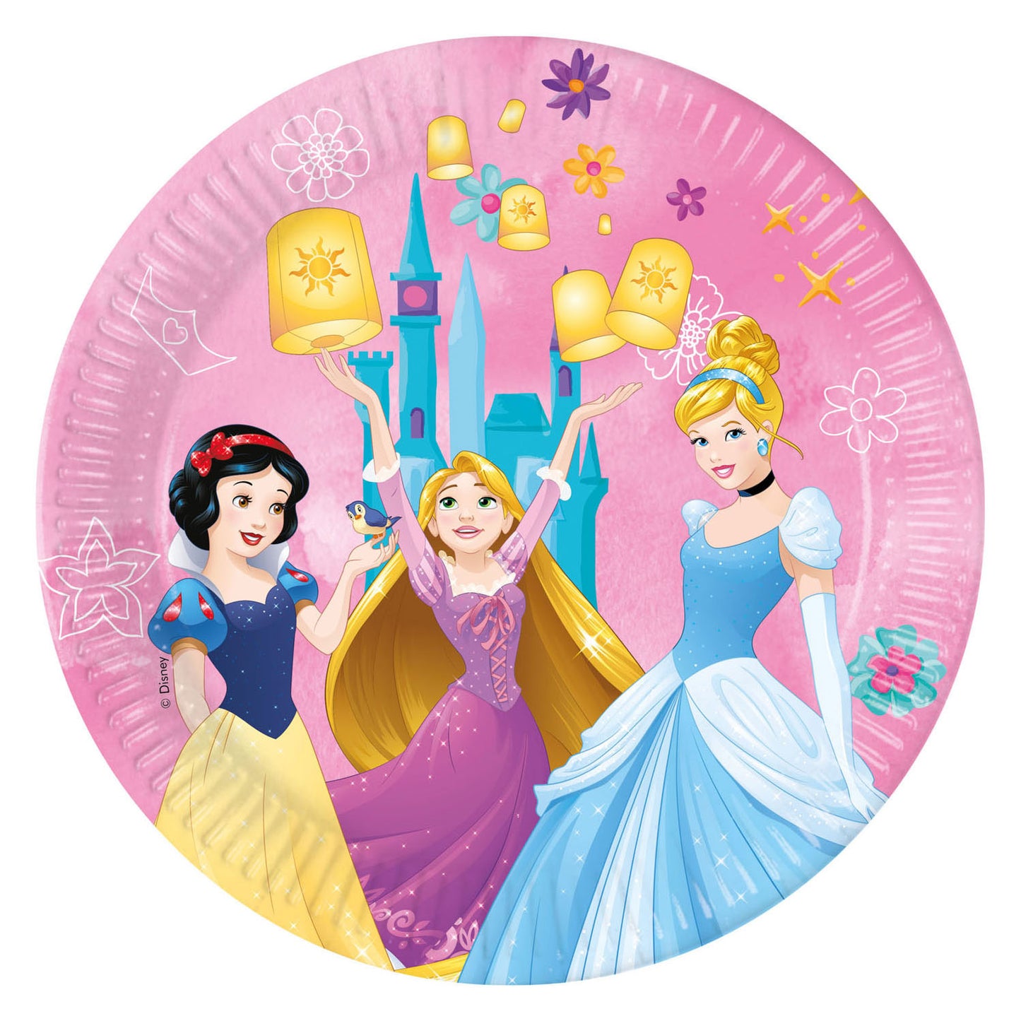 Globos papieren bordjes fsc disney princess live your story, 8st.