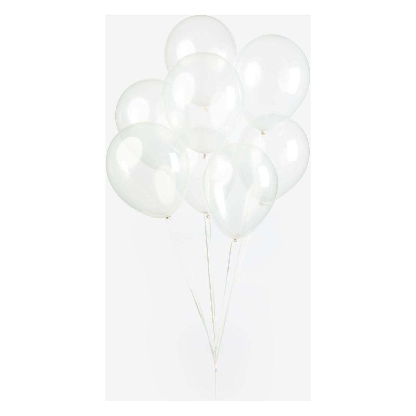 Globos ballonnen doorzichtig 30cm, 10st.