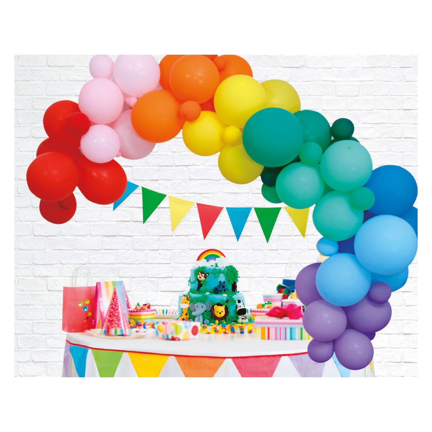 Globos ballonnen boog set regenboog