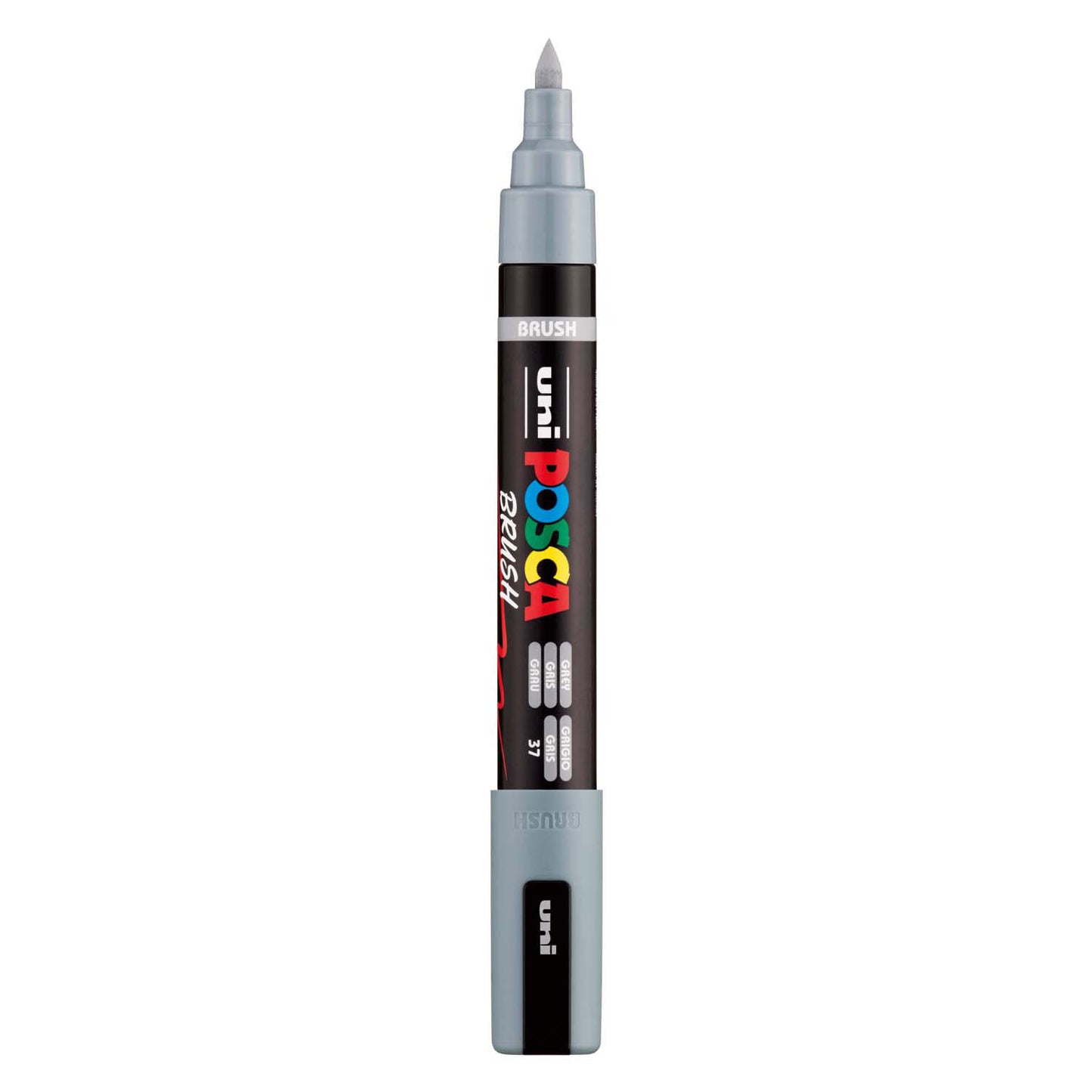 Uni posca brushmarker pc5br grijs - brushpunt 1-4 mm