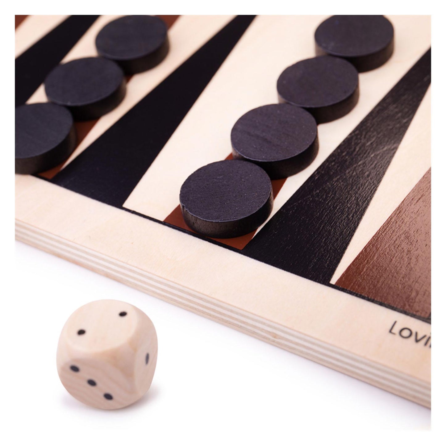 Bigjigs backgammon houten bordspel