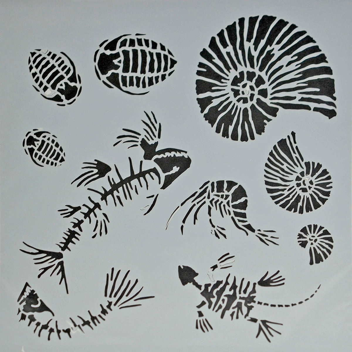 Powertex • stencil gefossiliseerd