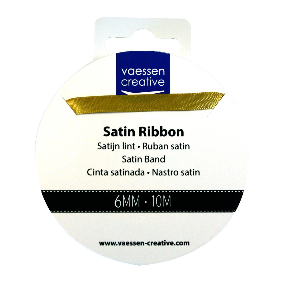 Vaessen creative • satijn lint 6mmx10m goud