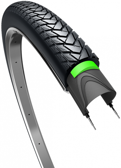 Edge buitenband traveller protect 28 x 1.60 42-622 - zwart met reflectie