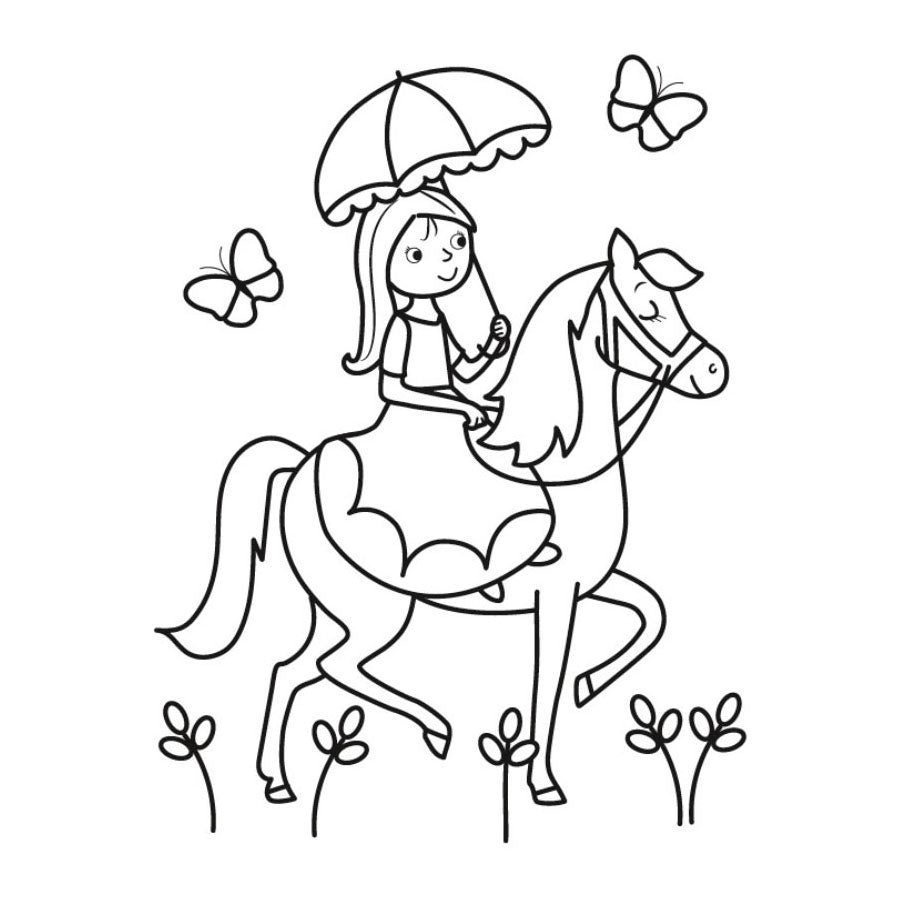 De ballon kleurboek met kleurpotloodjes - prinsessen