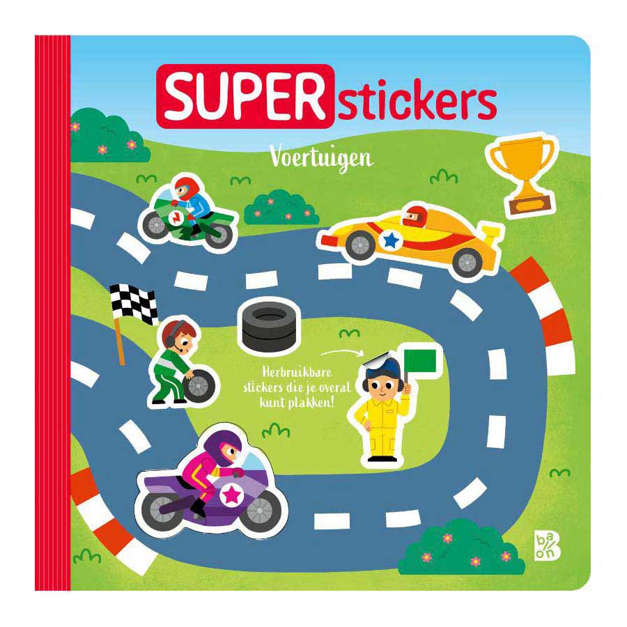 Standaard uitgeverij superstickers - voertuigen 18m+