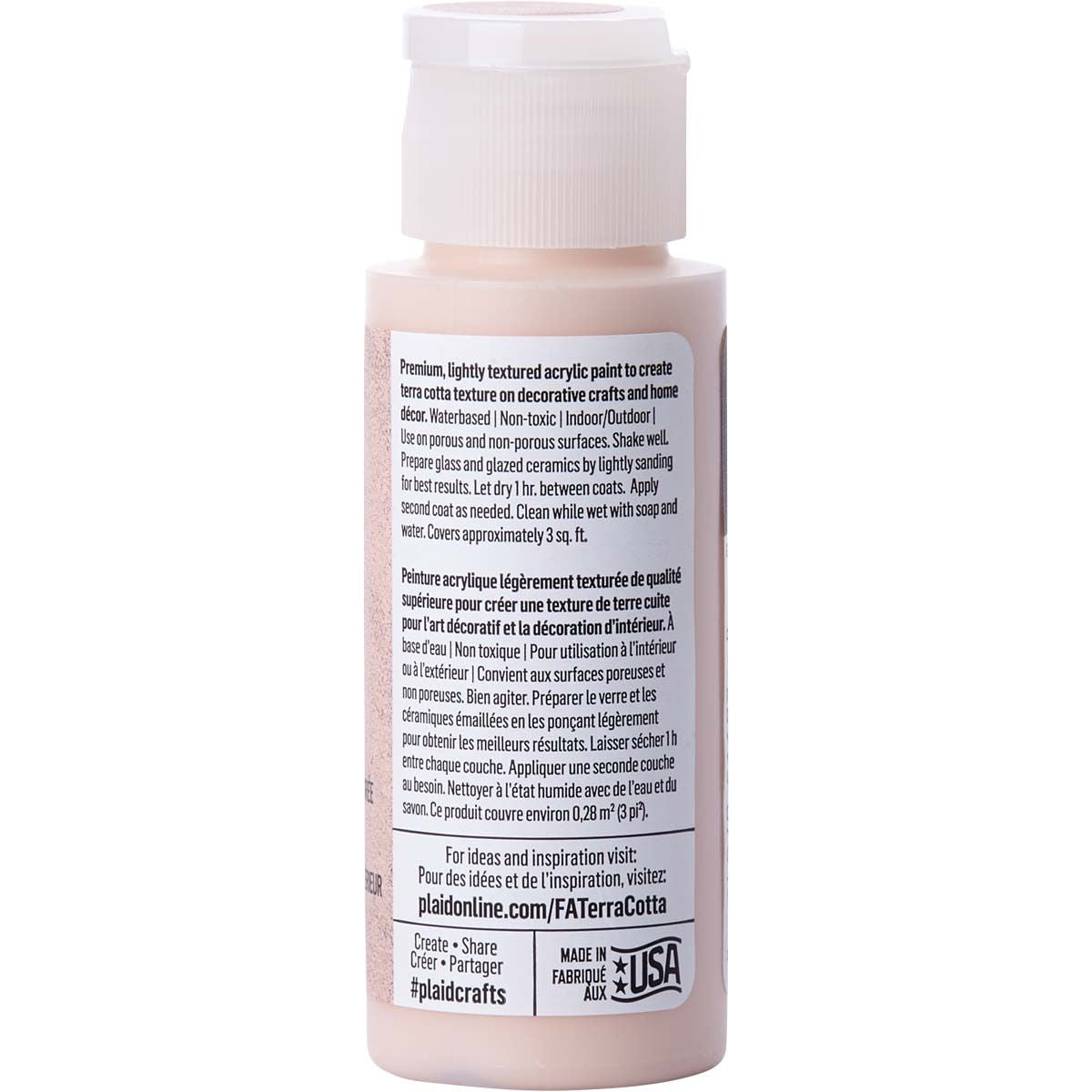 Folkart • terra cotta textured acrylic paint 59ml mesa pink