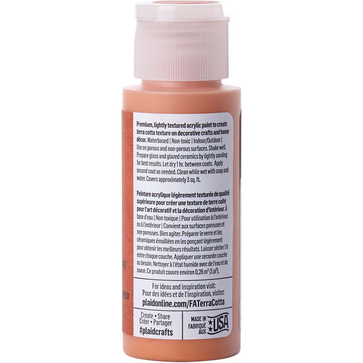 Folkart • terra cotta textured acrylic paint 59ml clay pot