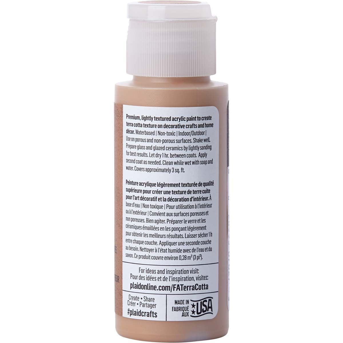 Folkart • terra cotta textured acrylic paint 59ml dusty trail