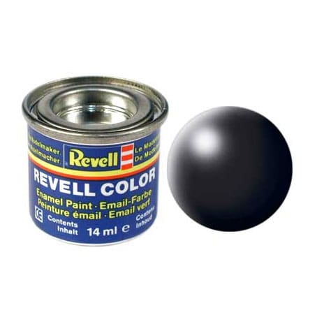 Revell - modelbouwverf nr 302 zwart zijdemat