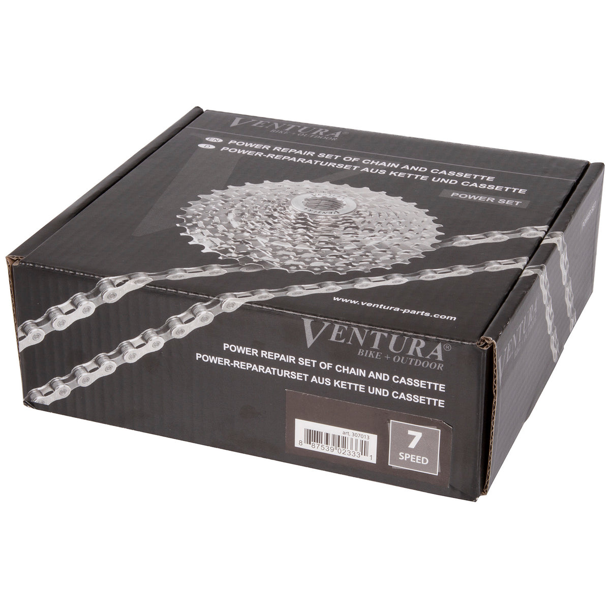 Ventura power 7 speed set of chain and cassette