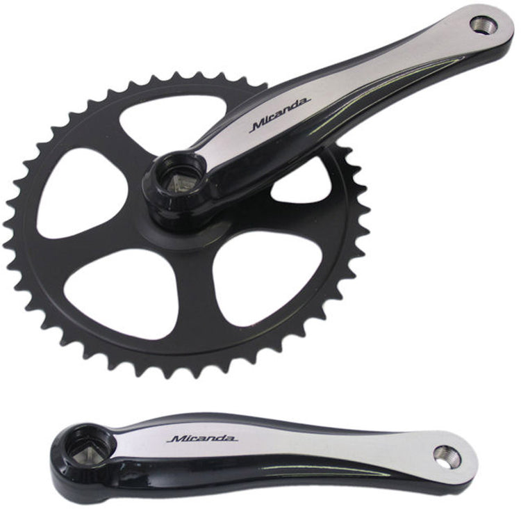 Miranda crankset beta1 plus 46 tands 3 32 blad staal crank alu zwart