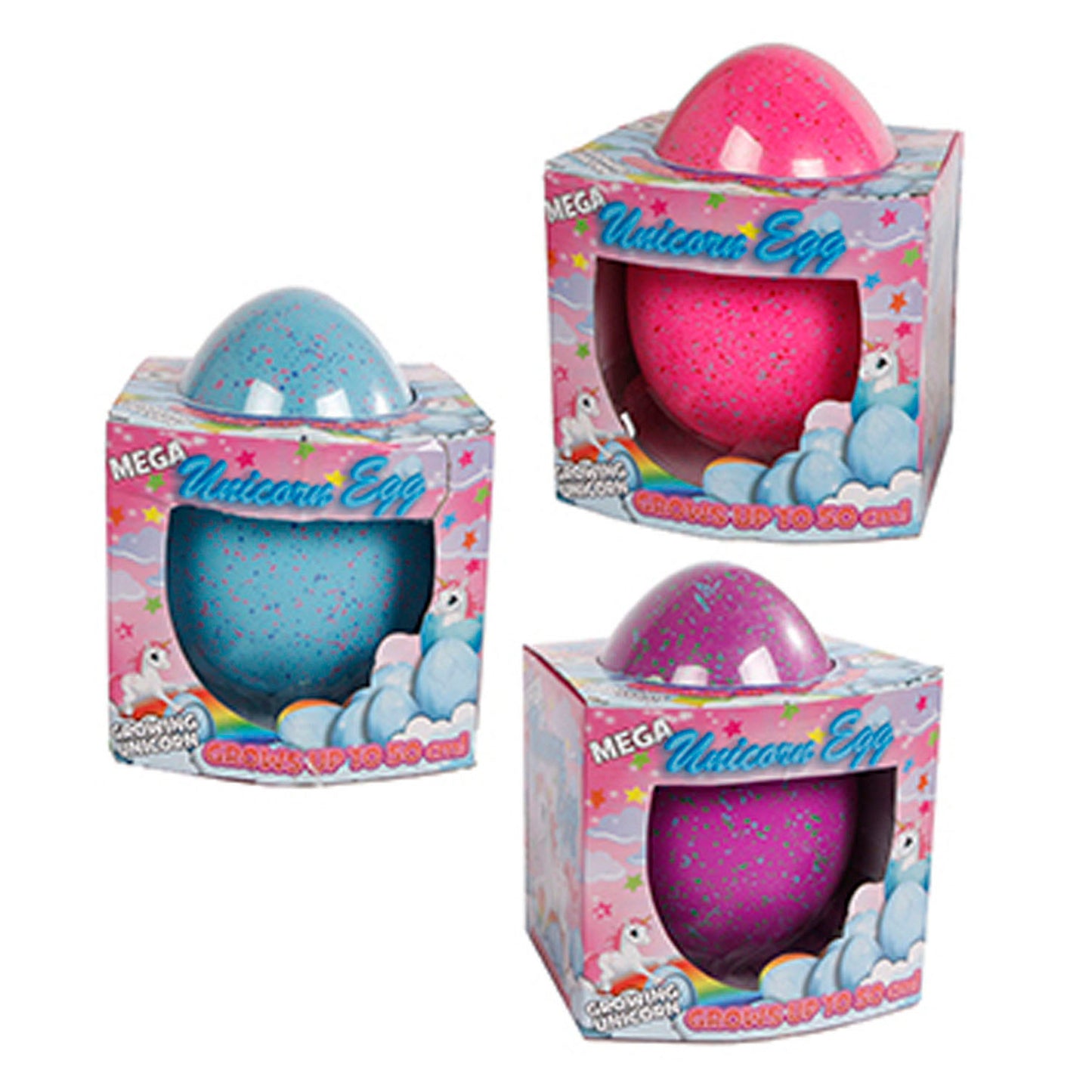 Unicorn groei-ei meisjes 20 cm roze