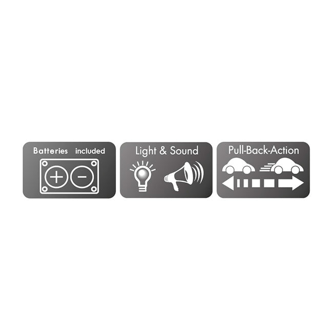 2-play brandweer tankauto pull-back met licht en geluid 12 cm rood