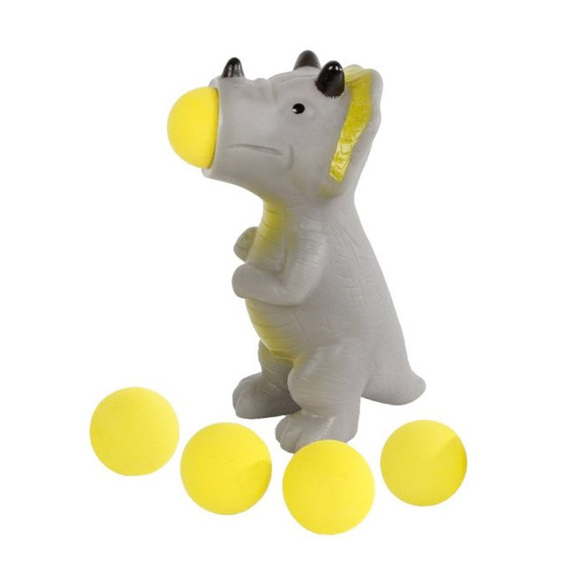 Dinoworld dinosaurus popper met 5 balletjes 14 cm | 12 stuks