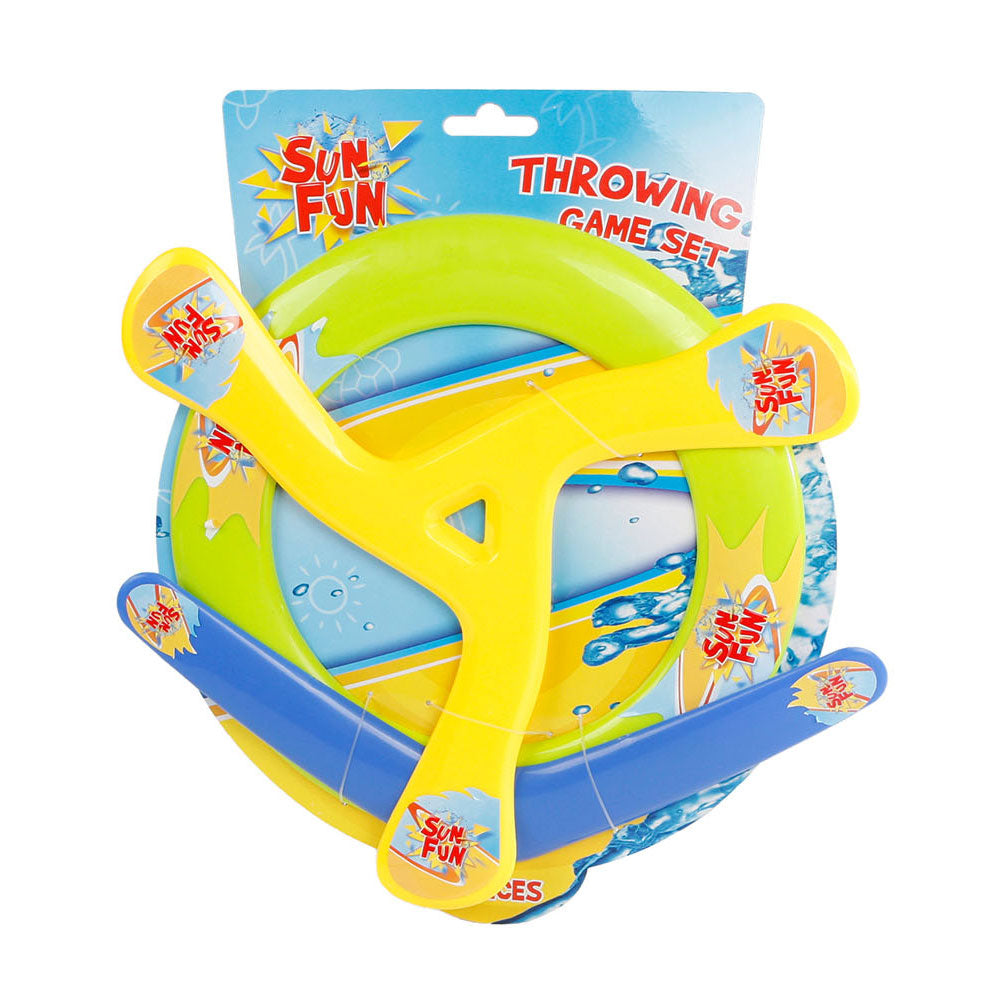 Sun fun flying frisbee set 30 cm assorti set van 3 | 12 stuks