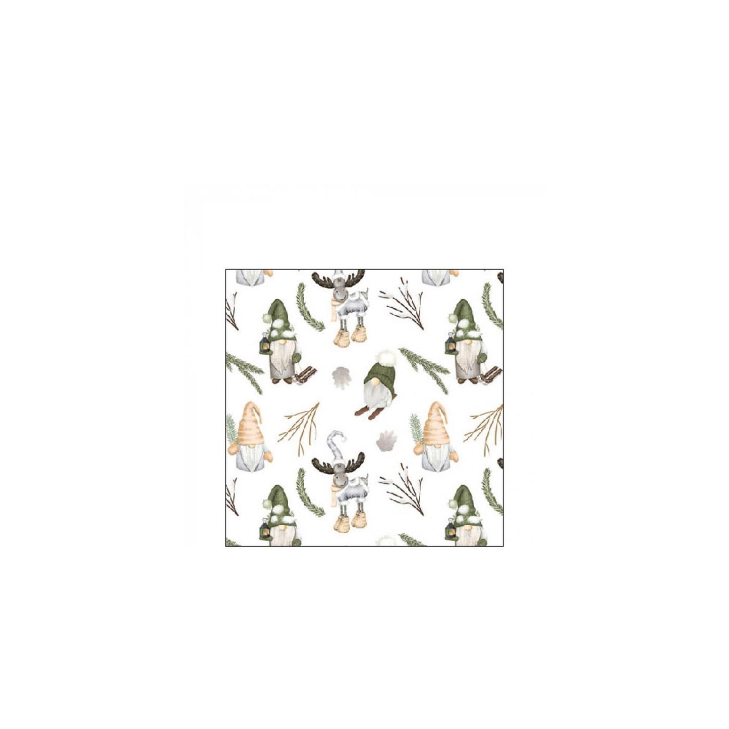 Ambiente servetten 25cm forest gnomes white fsc mix