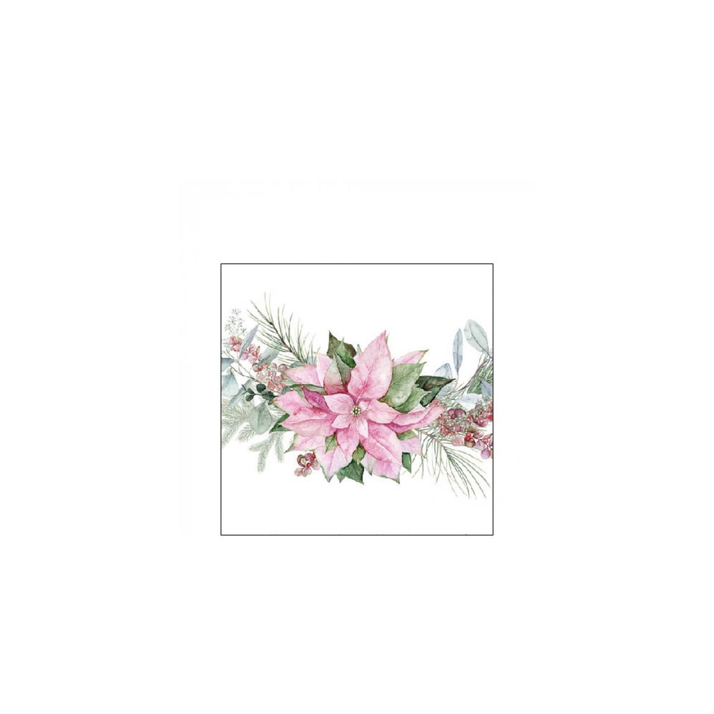 Ambiente servetten 25cm pink poinsettia fsc mix