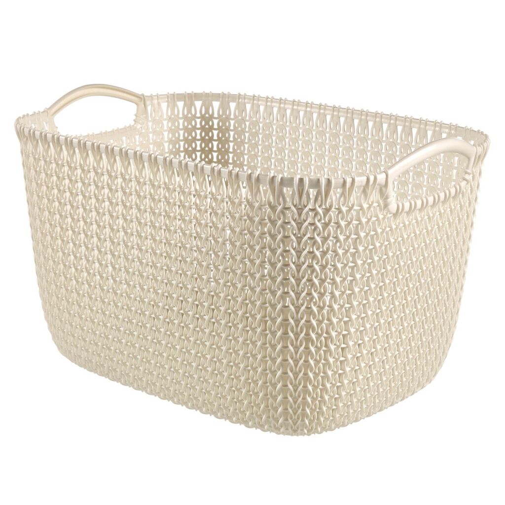 Curver opbergmand knit-look 19l wit