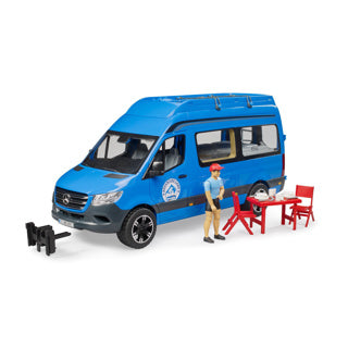 Bruder camper mercedes benz sprinter met chauffeur en accessoires