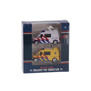 Rapid wheels diecast hulpdienstvoertuig 2 stuks assorti