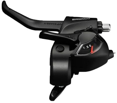Shimano versteller (links) met remhendel 3 speed tourney st-tx800 - 2-vingers - zwart