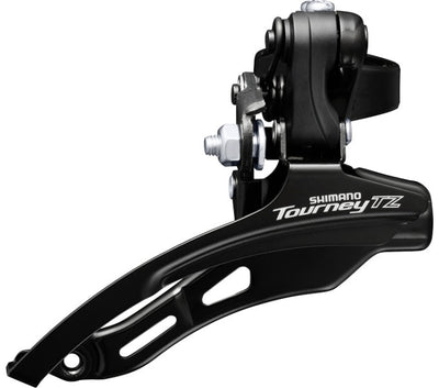 Shimano voorderailleur 6 7-speed tourney tz fd-tz510 down swing - met hoge klem ø31,8 mm - 48t - zwart zilver