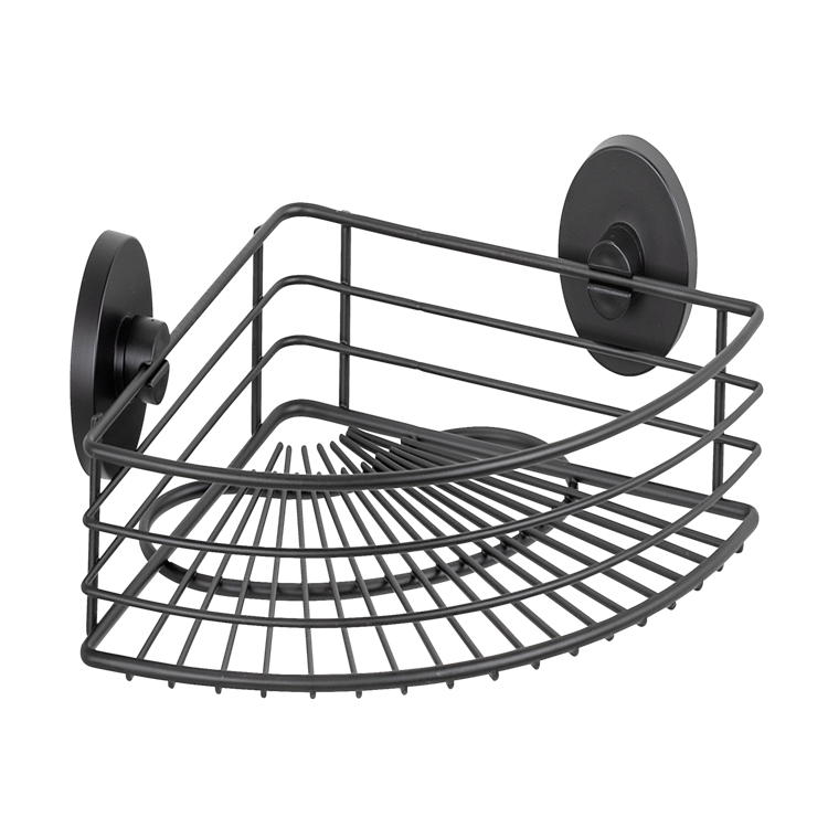 Wenko 1069606 - vacuum-loc hoekrek bari zwart | 1 stuks