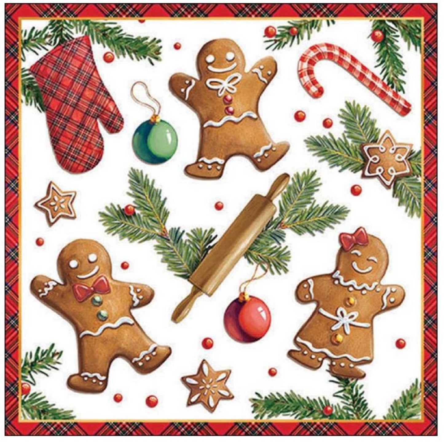 Ambiente servetten 33cm gingerbread cookies fsc mix