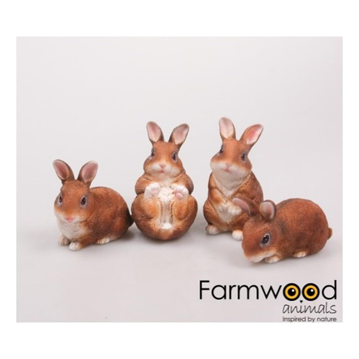 Farmwood animals tuinbeeld konijn polystone set4