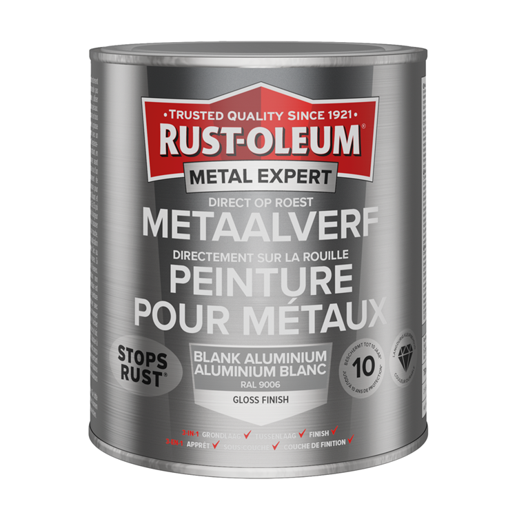 Rust-oleum 1071353 - metaalverf -hg -ral9006 -400mldirect op roest | 1 stuks