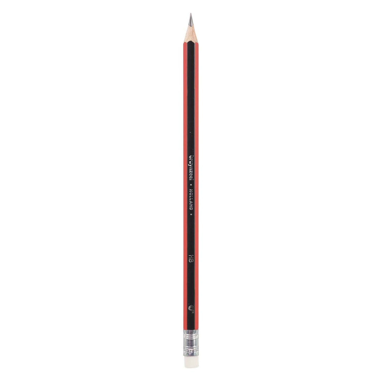 Bruynzeel hb zwart-rood en gum grafietpotlood