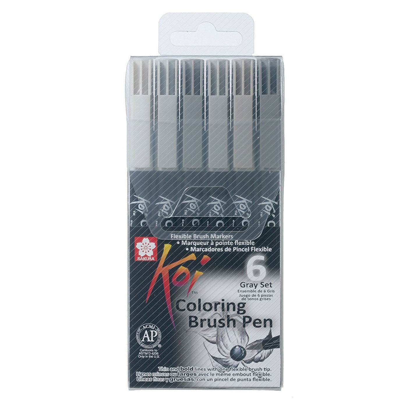 Sakura koi coloring brush pen set urban | 6 kleuren