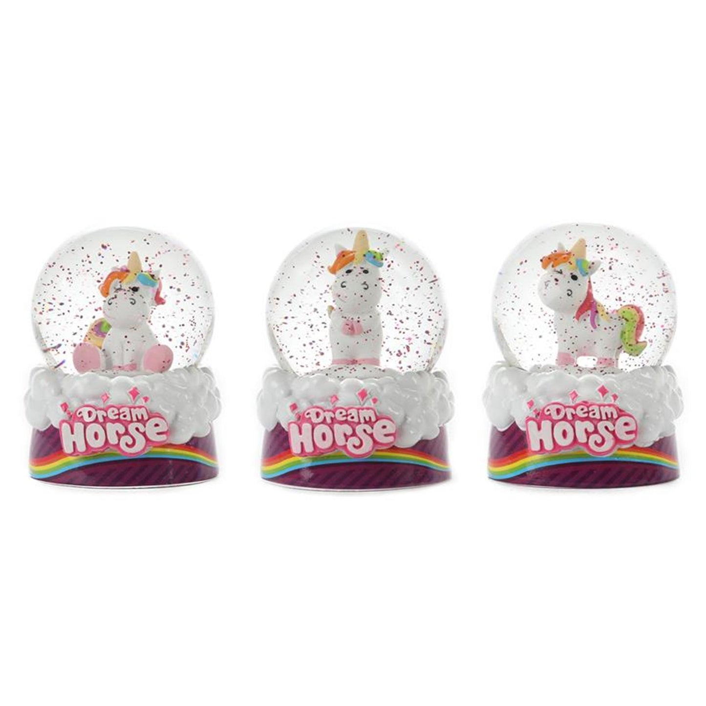 Toi-toys toi toys dream horse sneeuwbol eenhoorn ø6,5xh9cm
