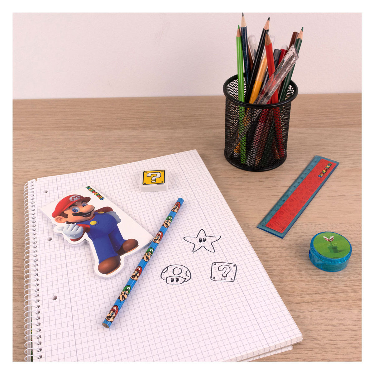 Kids licensing super mario stationery set, 5dlg.