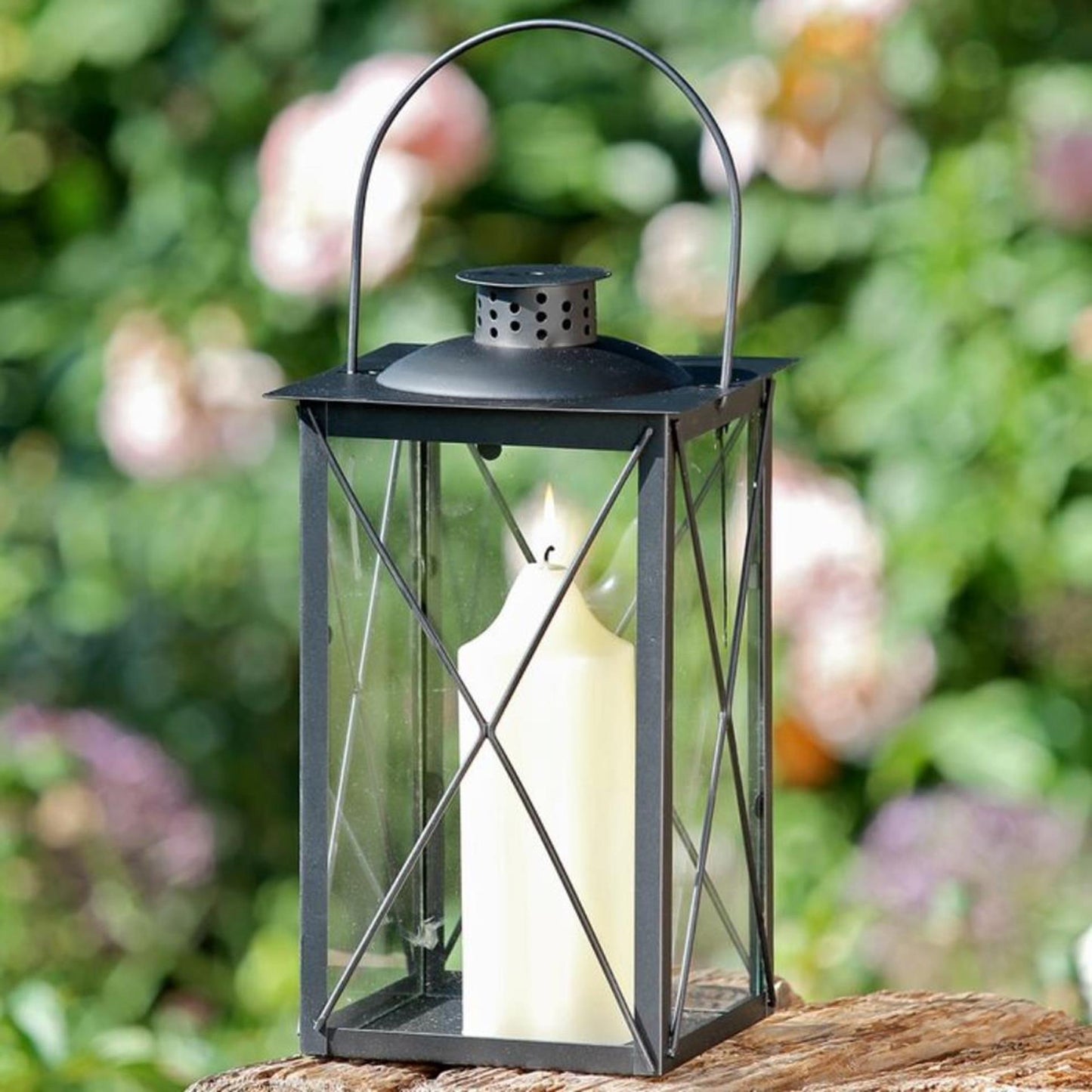 Boltze home lantaarn farol h30x14cm vierkant voor binnen ( excl. kaars )