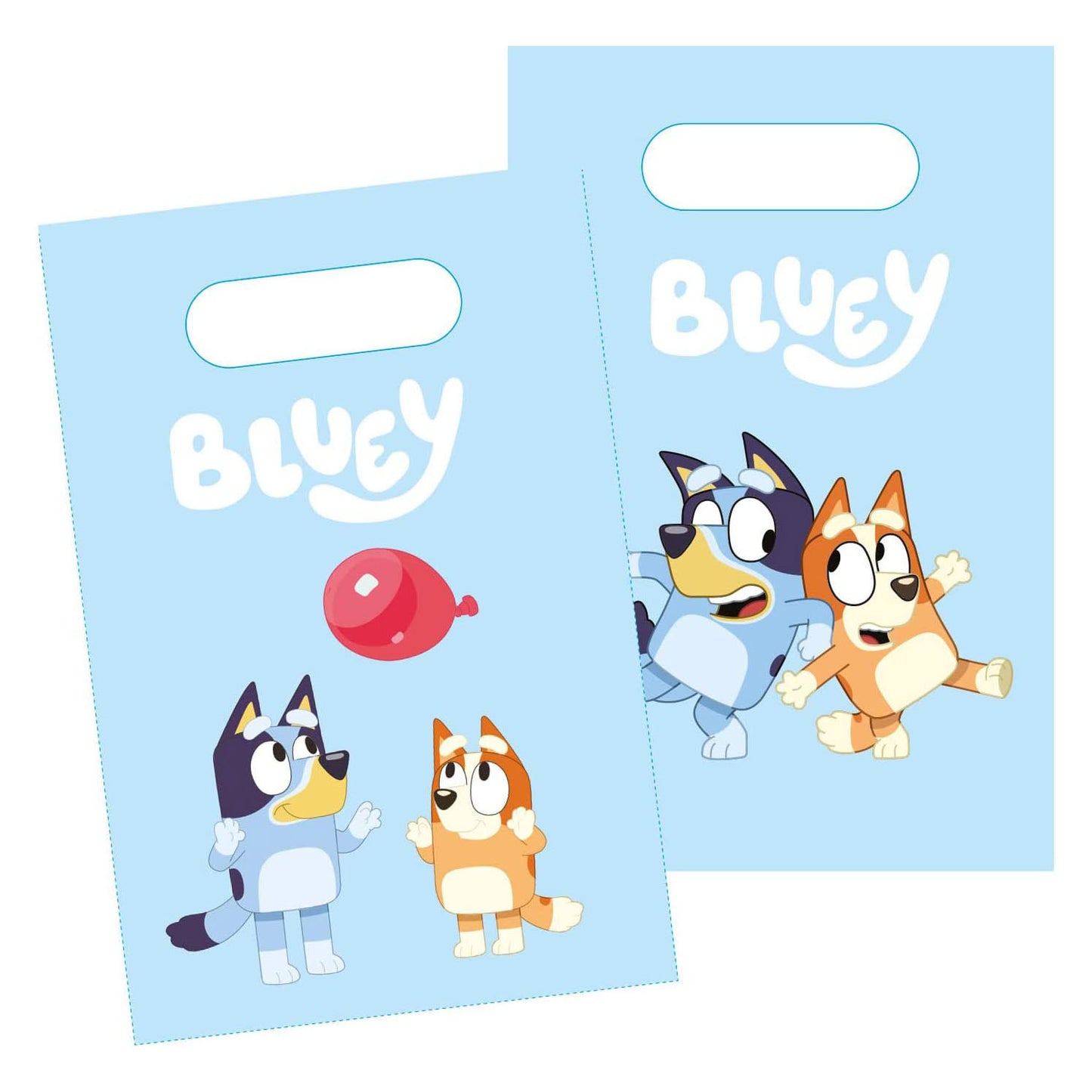 Uitdeelzakjes papier bluey, 8st.